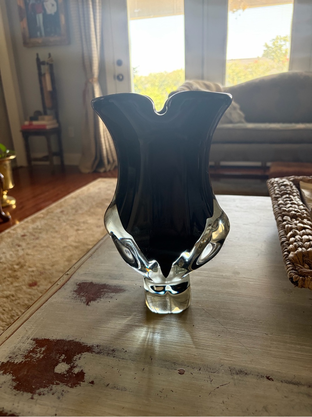 Chribska art glass vase, designed by the acclaimed designer Josef Hospodka